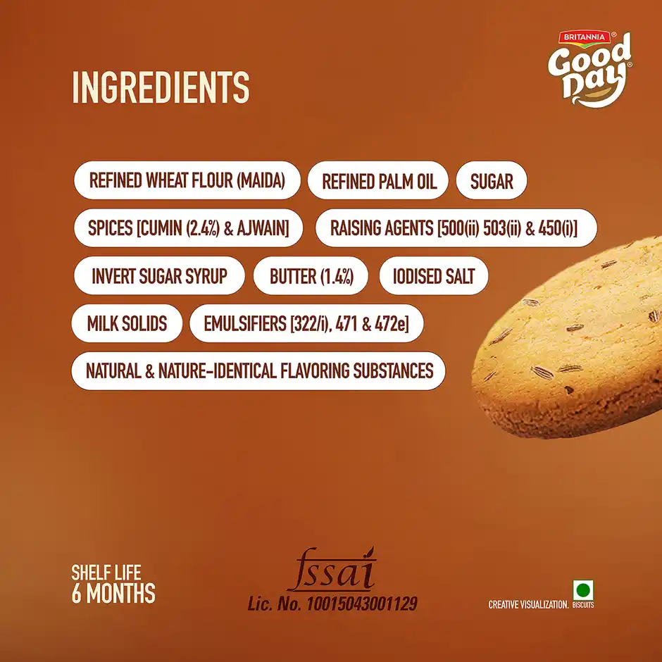 BRITNNIA BUTER JEERA GOOD DAY COOKIES 90G - Image 3