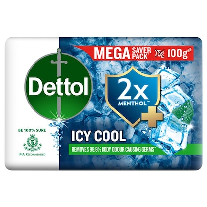 DETTOL ICY COOL SOAP 4PCS PACK 400G - Image 3