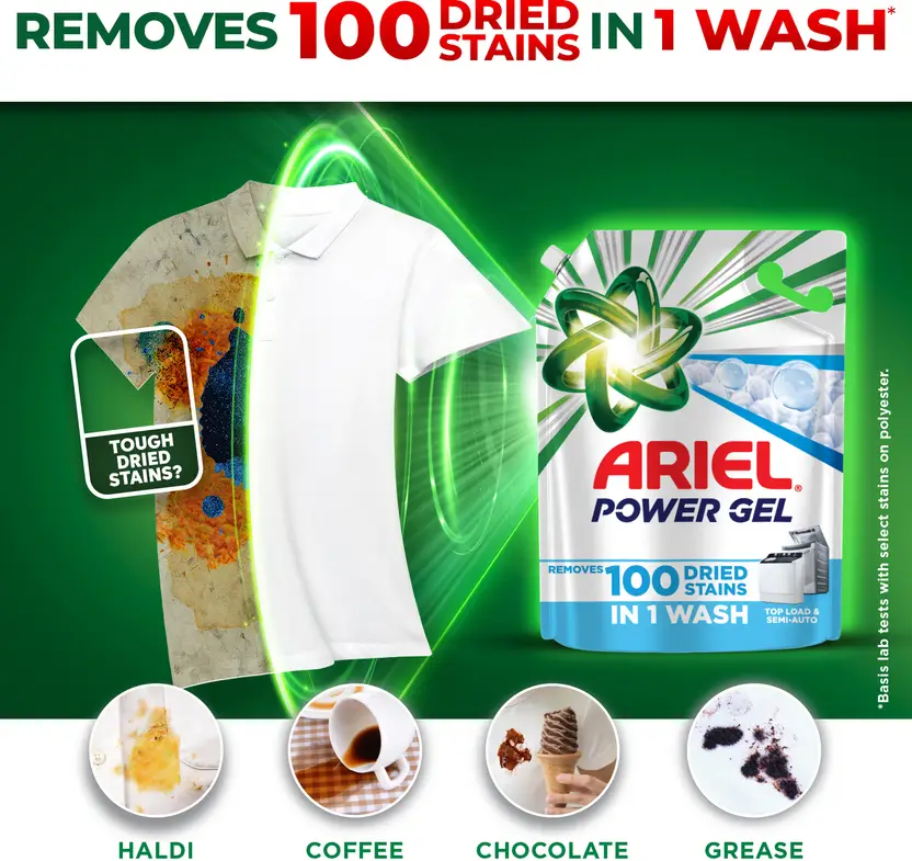 ARIEL POWER GEL WASH 900G - Image 2